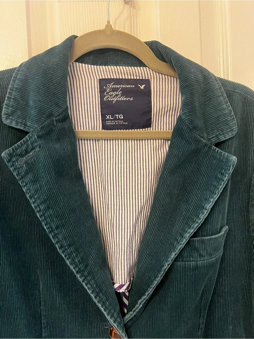 American Eagle Outfitters Women's Teal Corduroy Blazer, Size XL
